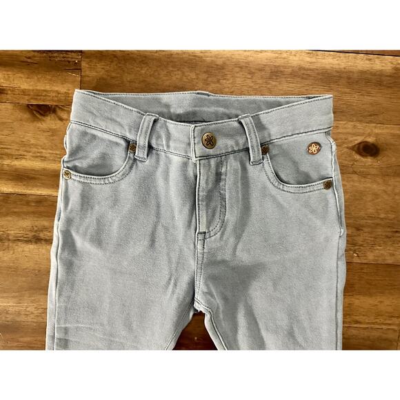 NWT Matilda Jane Just Imagine Cropped Tab Capri Blue Denim Jeggings Pants 6 - Picture 3 of 10